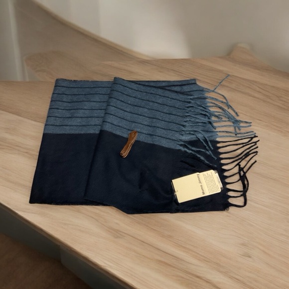 Momo Jimmy Striped Cashmere Feel Scarf New in Gift Box - Picture 3 of 5